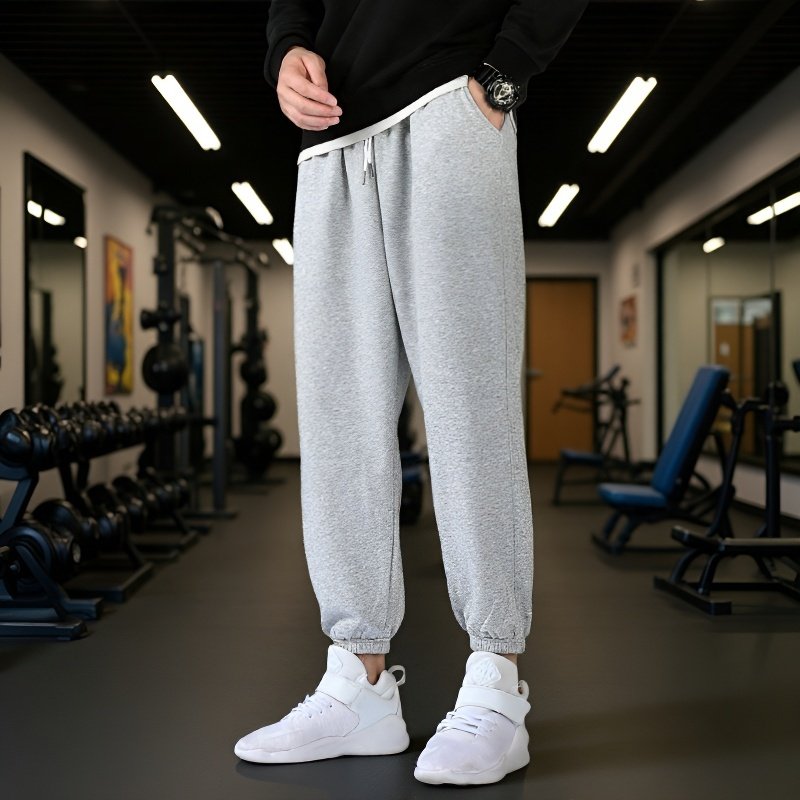 パンツメンズ春夏新作メンズカジュアルパンツ快適なコットンフィールビームパンツユースニットスポーツパンツ