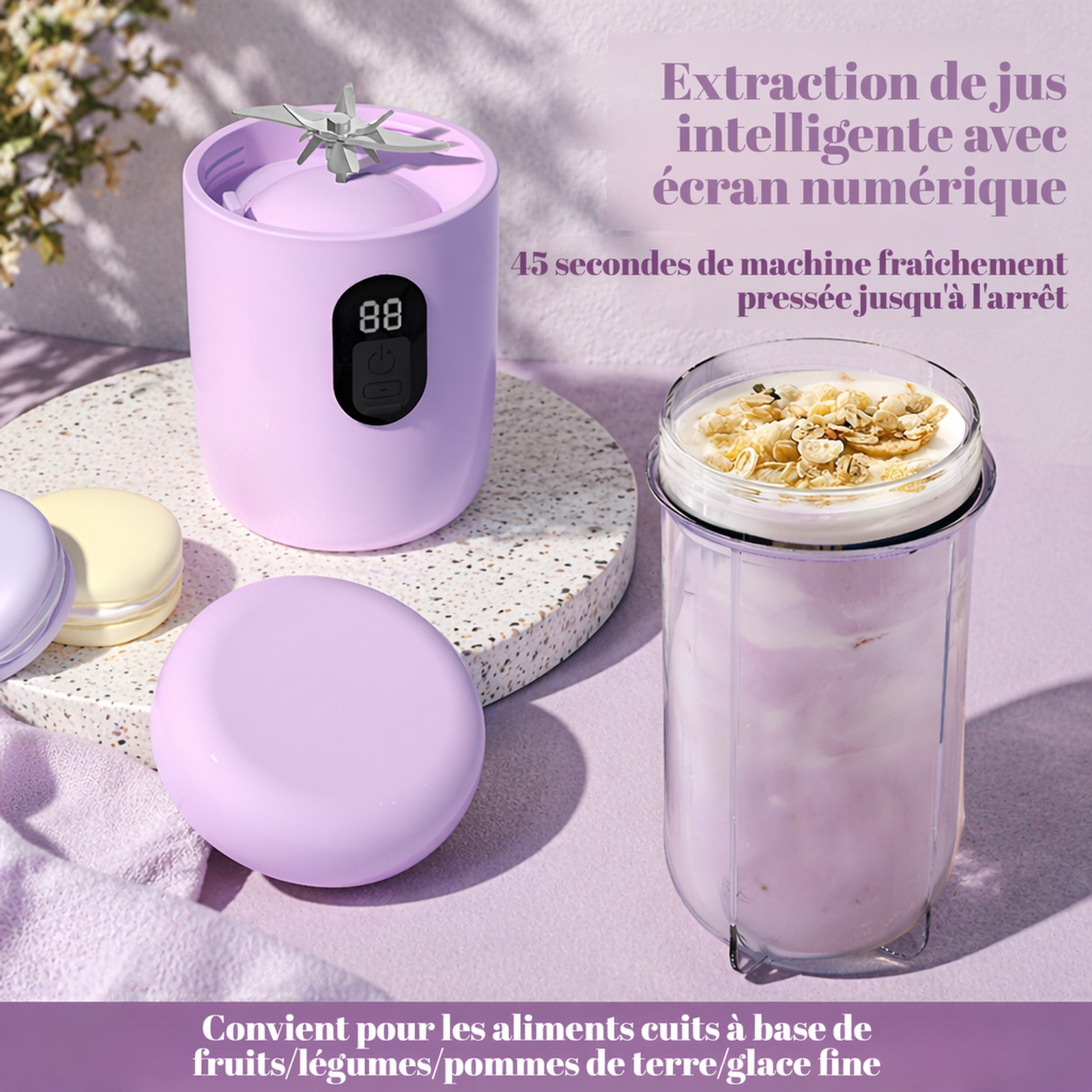 Mixeur portable USB multifonction pour jus, gobelet de voyage extérieur