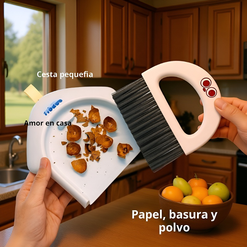 Cepillo y recogedor mini para limpieza de escritorio