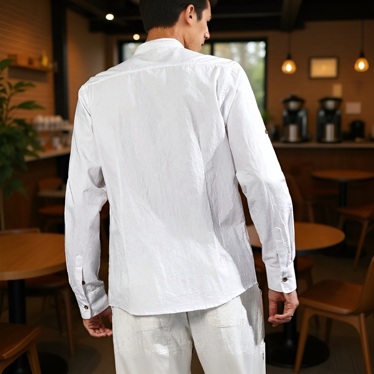 남자 캐주얼 린넨 셔츠 차이나 가을 겨울 셔츠