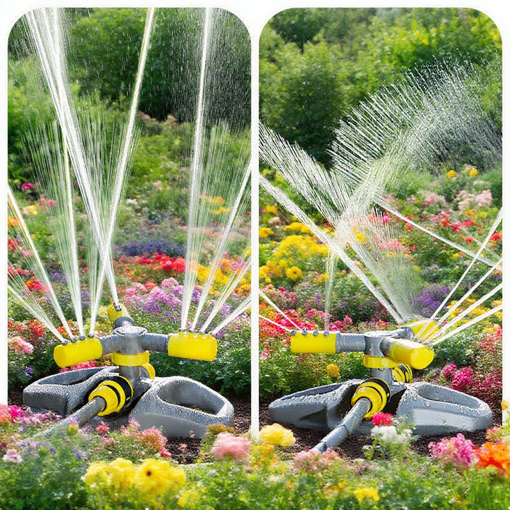 360° otočný automatický zavlažovač na zahradu