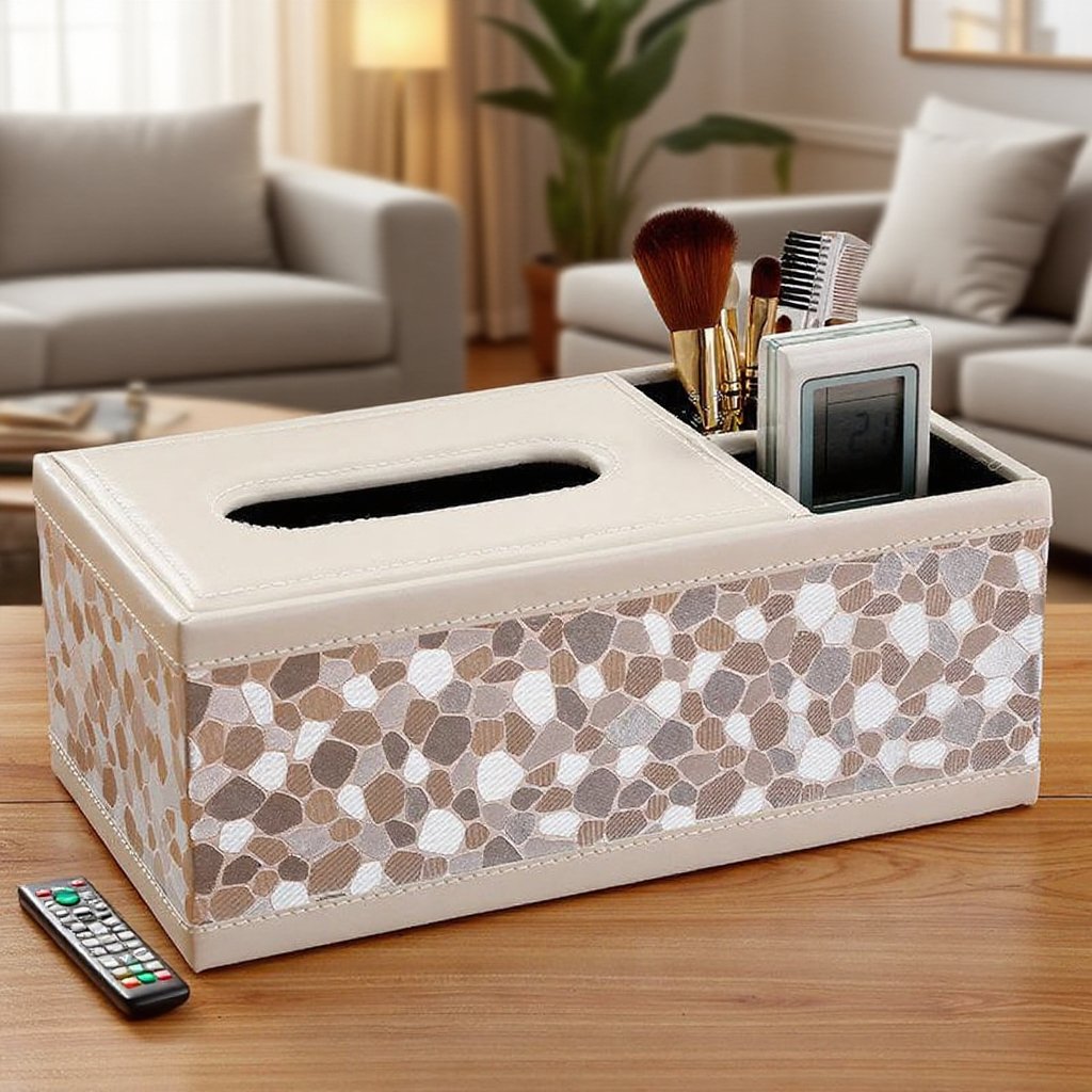 Lederkasten im Wohnzimmer