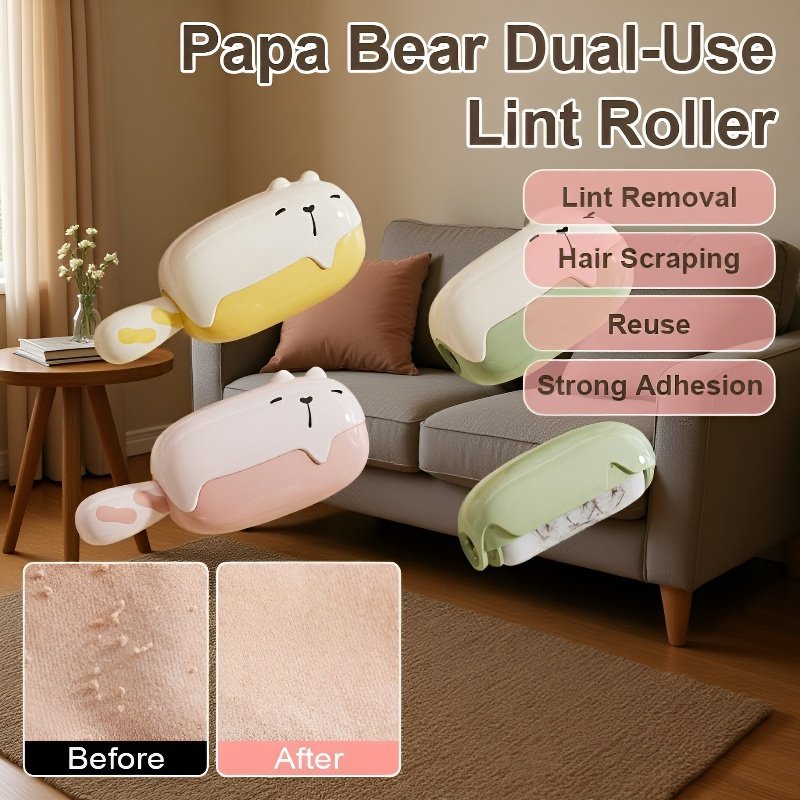 Dual-purpose Lint Roller - Lying Bear Style 