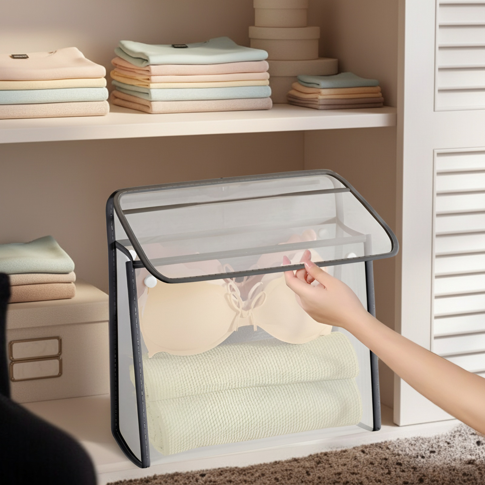 下着収納バッグ 寮のドアに掛けるネットポケット収納バッグ アーティファクトワードローブ 下着 靴下収納 吊り下げバッグ