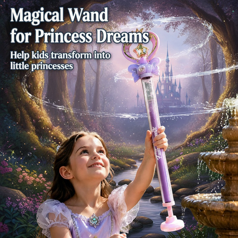 New fairy magic wand water gun handheld water spraying water festival water play equipment pull-out 