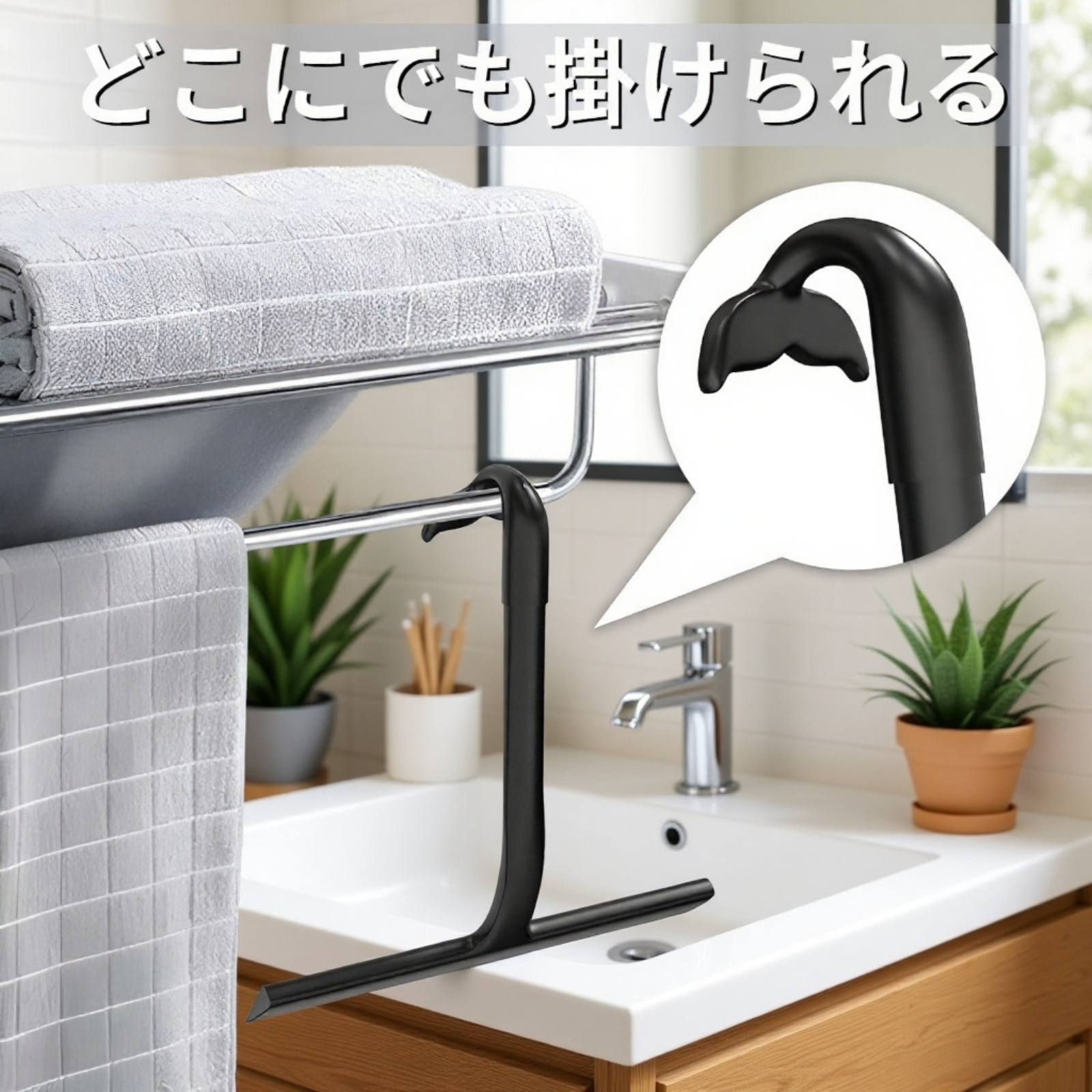 シリコン製スクイージー ガラスクリーナー バスルーム用