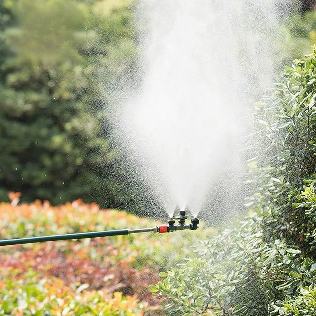 電動噴霧器本体とスプレーリングノズル