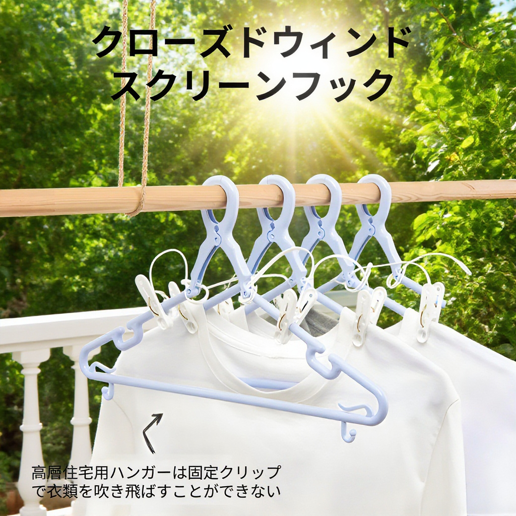 屋外用防風クリップハンガーの全体画像