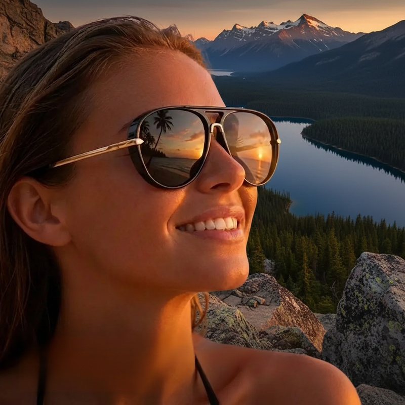 Stylish and versatile trendy oversized aviator sunglasses, new style.