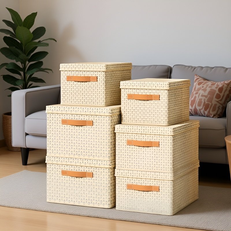 Verdickte PP-Faltbox mit Deckel zur Aufbewahrung von Kleidung und Decken