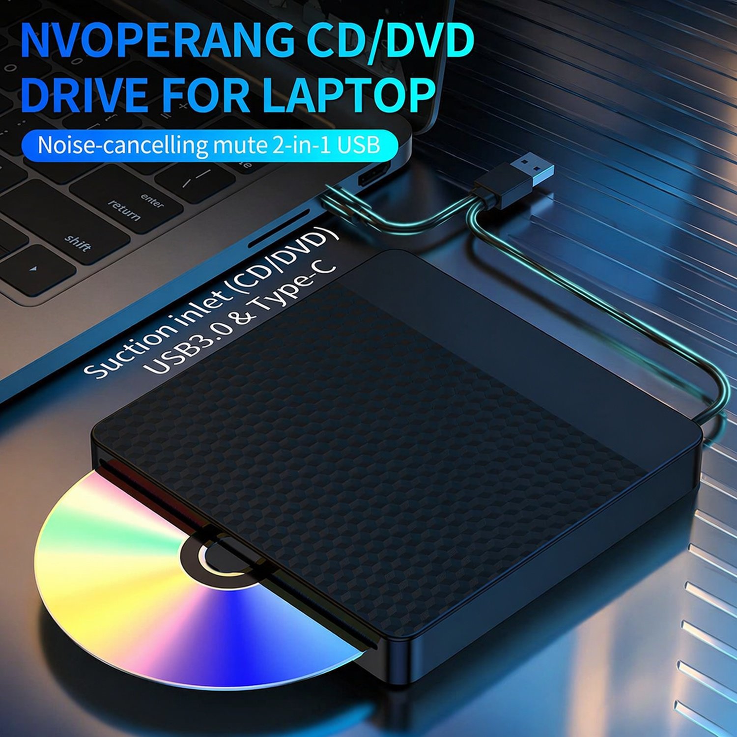 Slot-in External Optical Drive USB CD Burner for Laptop
