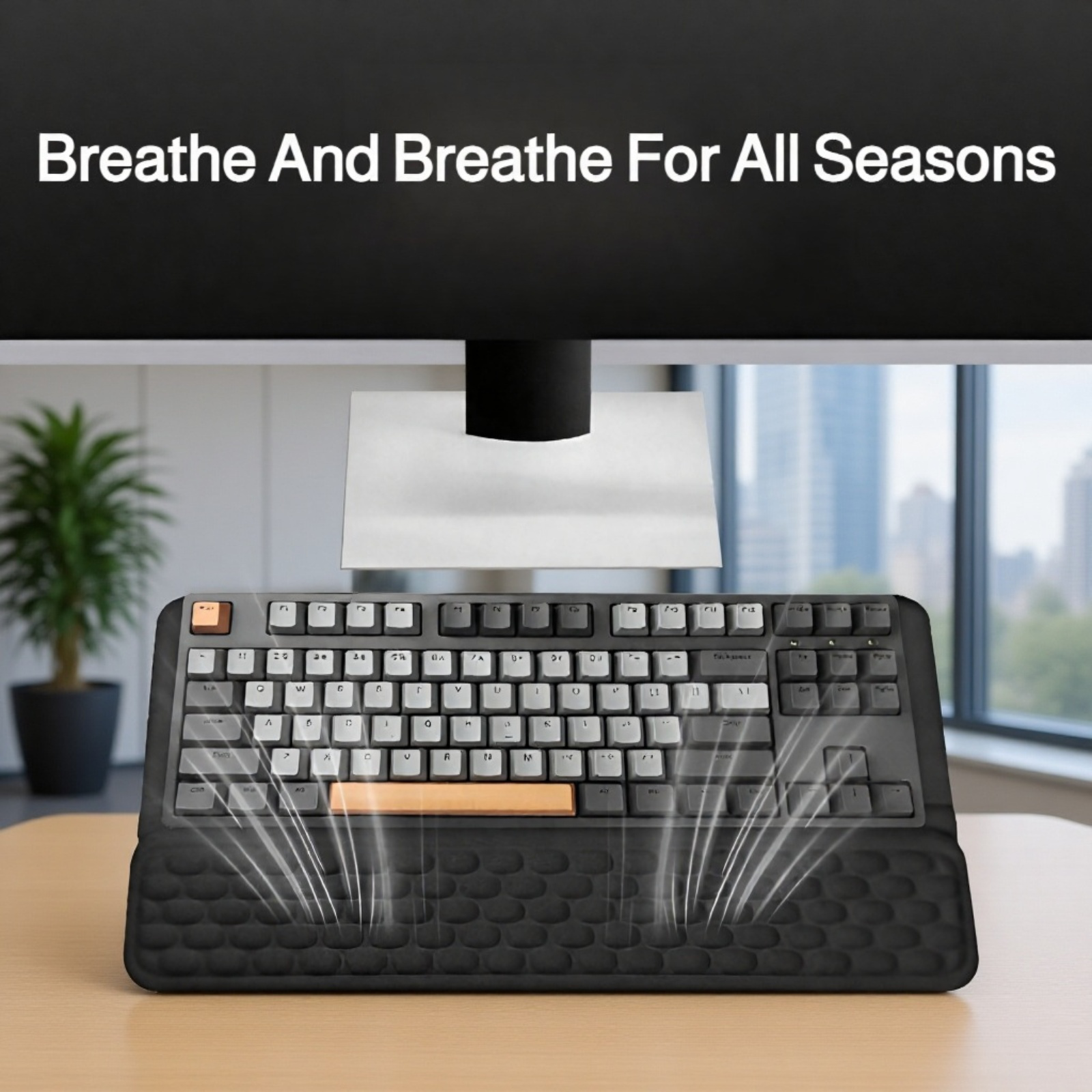 Keyboard rest, slow rebound memory foam mechanical keyboard wrist rest, keyboard hand rest, mouse wr