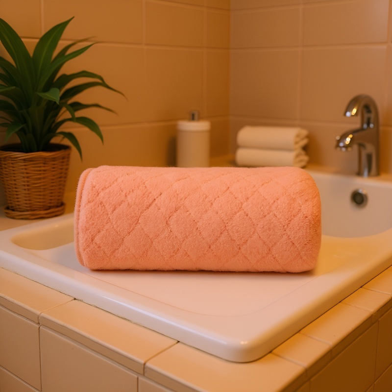 가정용 두꺼운 순면 타월 목욕 세안 머리 흡수 털 빠짐 없는 코랄 타월