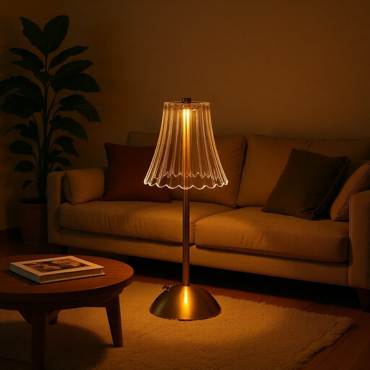 크리스털 빈티지 스탠드 삼색광 터치 LED 스탠드