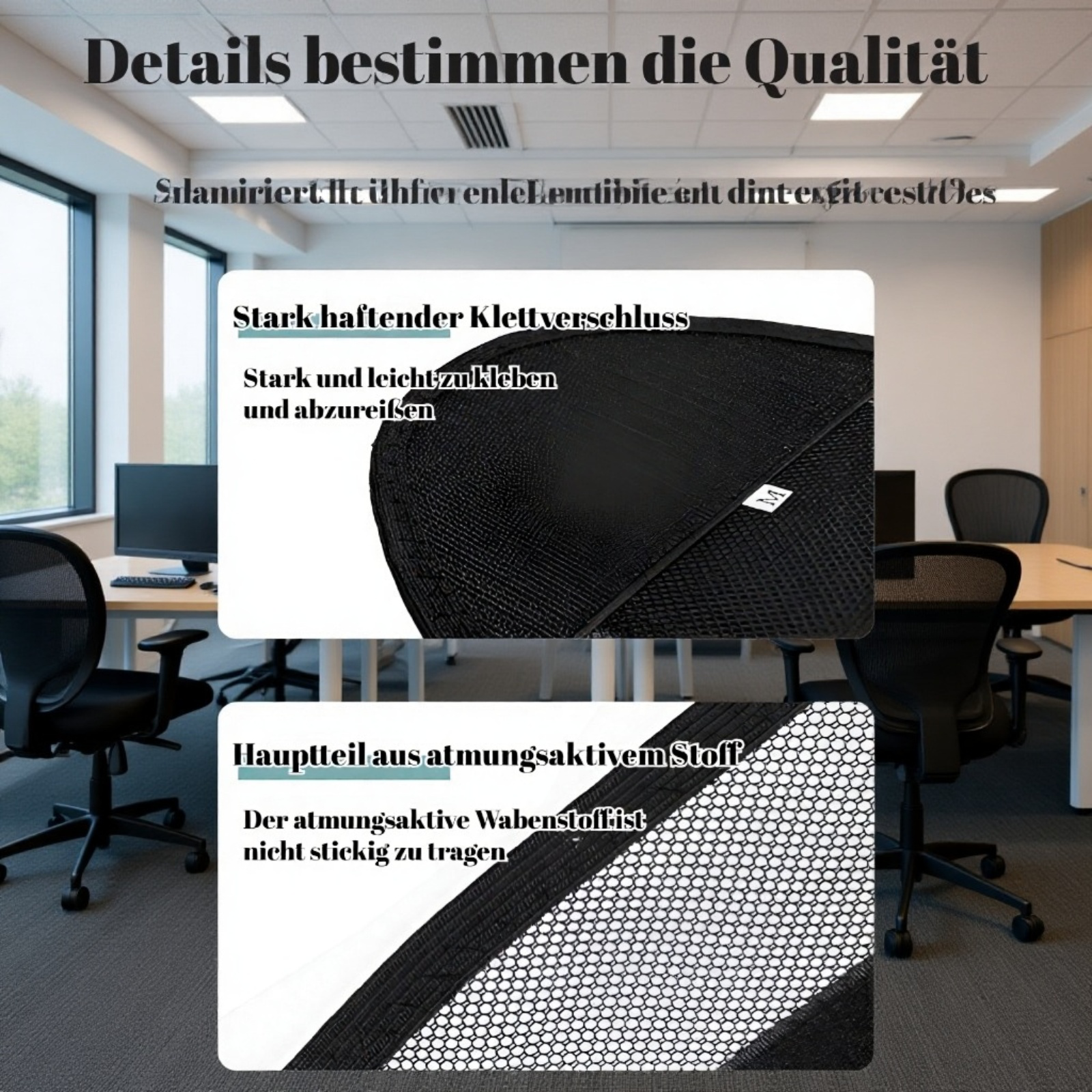 Verstärkter atmungsaktiver Lendenwirbelstützgürtel mit Stahlplatten, Gesundheitsbandage