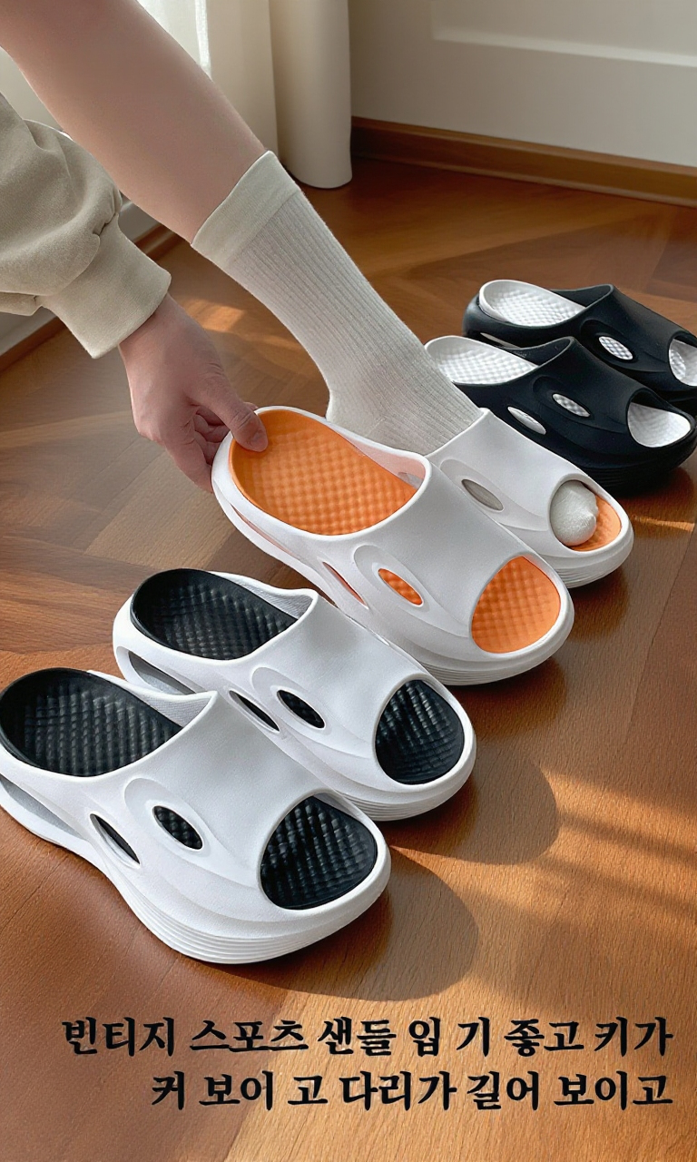 남성 여름 아웃도어 미끄럼 방지 스포츠 샌들 전체 이미지