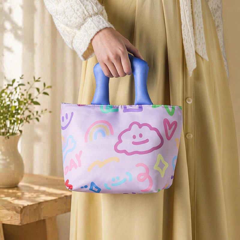 Thickened Handheld Graffiti Insulated Bag