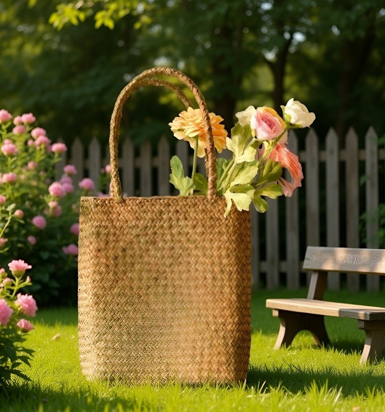 Stylový košík na květiny do domácnosti