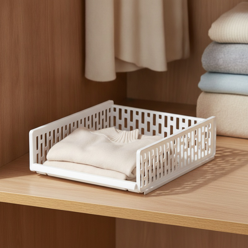 Bedroom Wardrobe Storage Layer Partition Basket