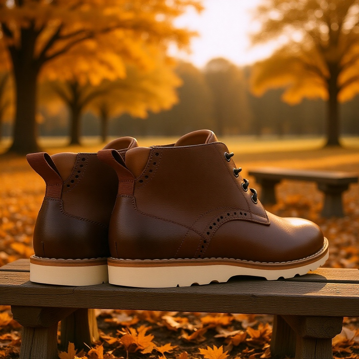 ヴィンテージ風メンズブーツ 英国風 カジュアルショートブーツ