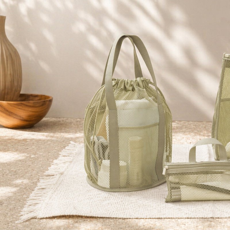 Multi-functional Foldable Mesh Toiletry Bag
