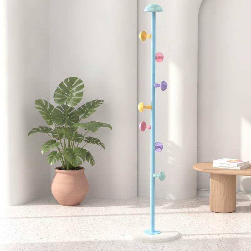 Multifunctional Mushroom Floor Coat Rack Storage Shelf