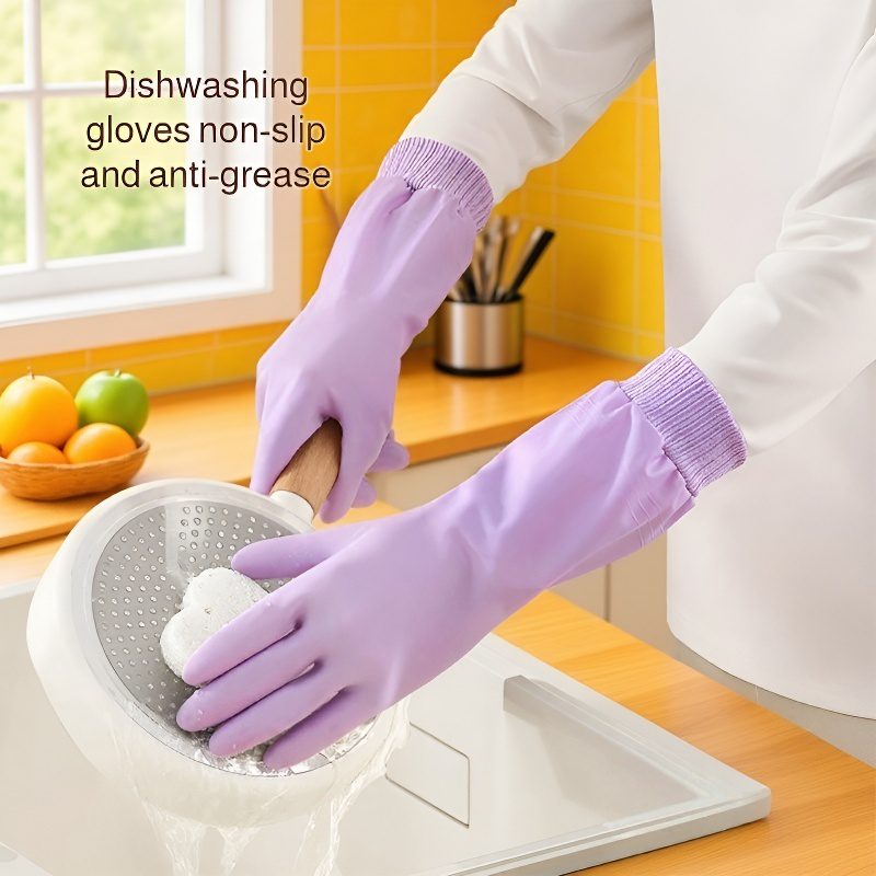 Women's Thickened Waterproof Dishwashing Gloves