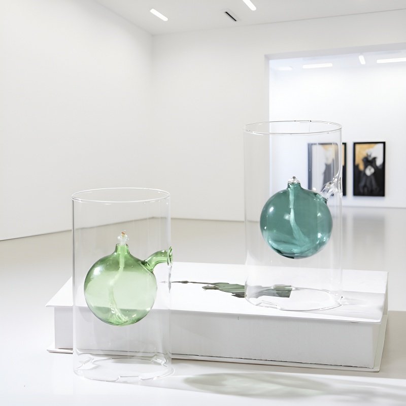 Velas de vidrio como iluminación ambiental para eventos