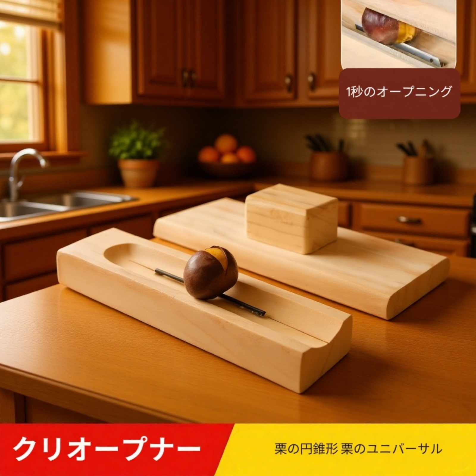 栗の皮むき器　簡単開口・剥きやすい便利グッズ