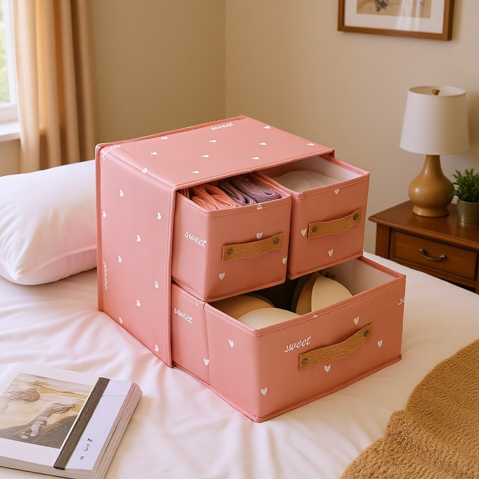 新しい引き出し式衣類収納ボックス収納家庭用バスケットボックス収納ボックス布製ワードローブ収納ボックス衣類大型ボックス