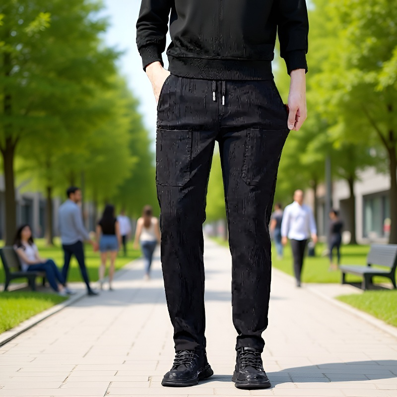 추동 남성 기모 도톰 트레이닝 바지 육포켓 긴바지 자카드 트레이닝 바지