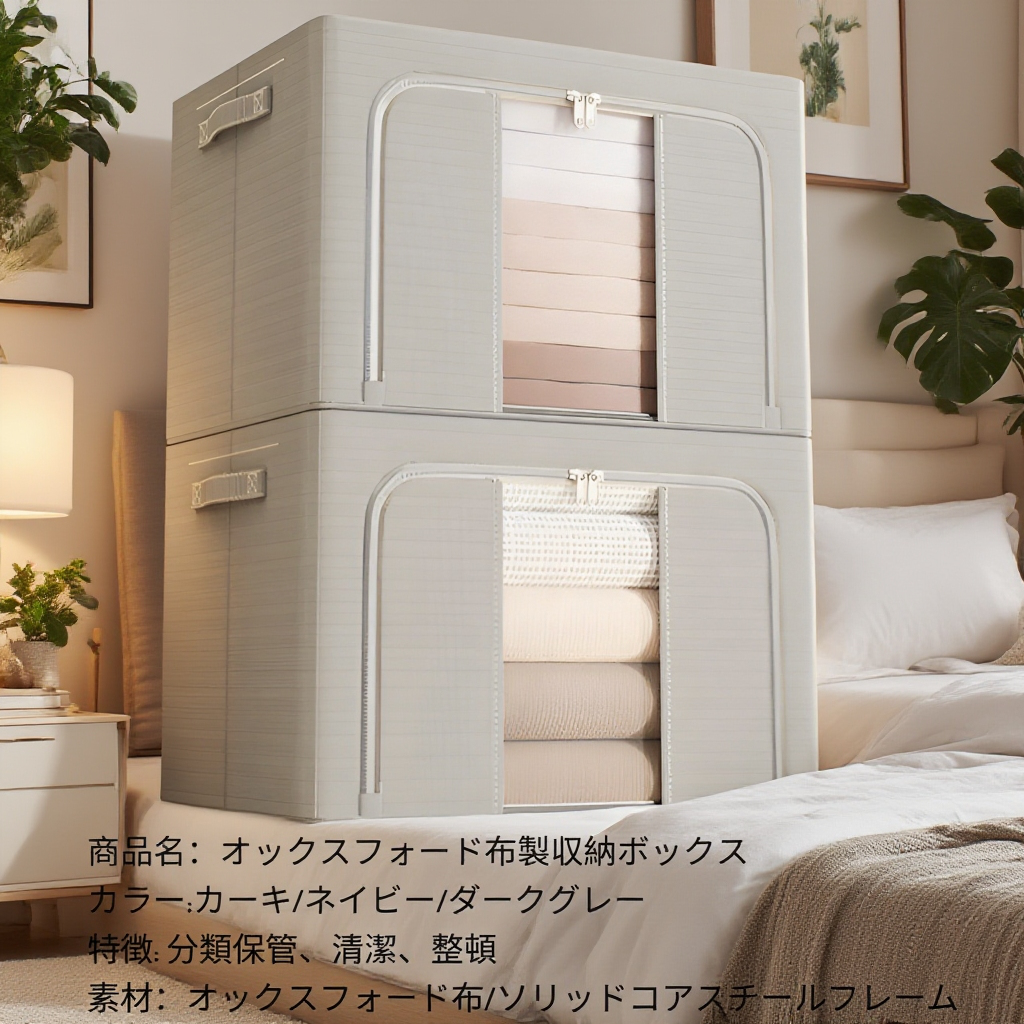 持ち運び便利な取っ手付き収納バッグ