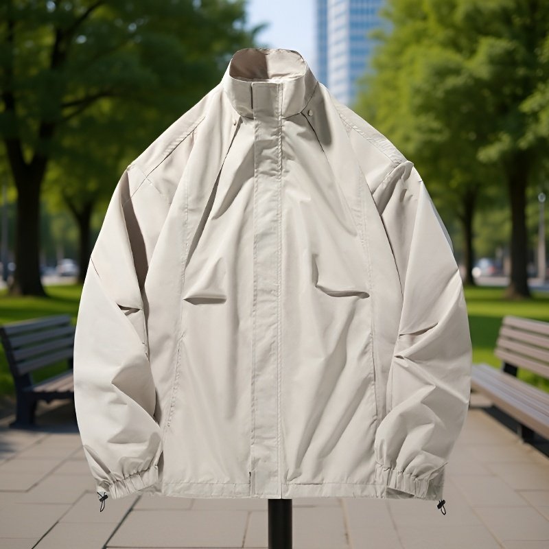 Wasserdichte Herrenjacke mit stilvollen Falten