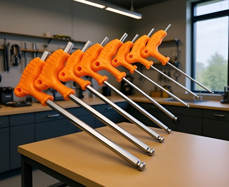 CrV製T字型六角レンチセット（平球頭付）2.5～14mm ソケットレンチ・ドライバー用