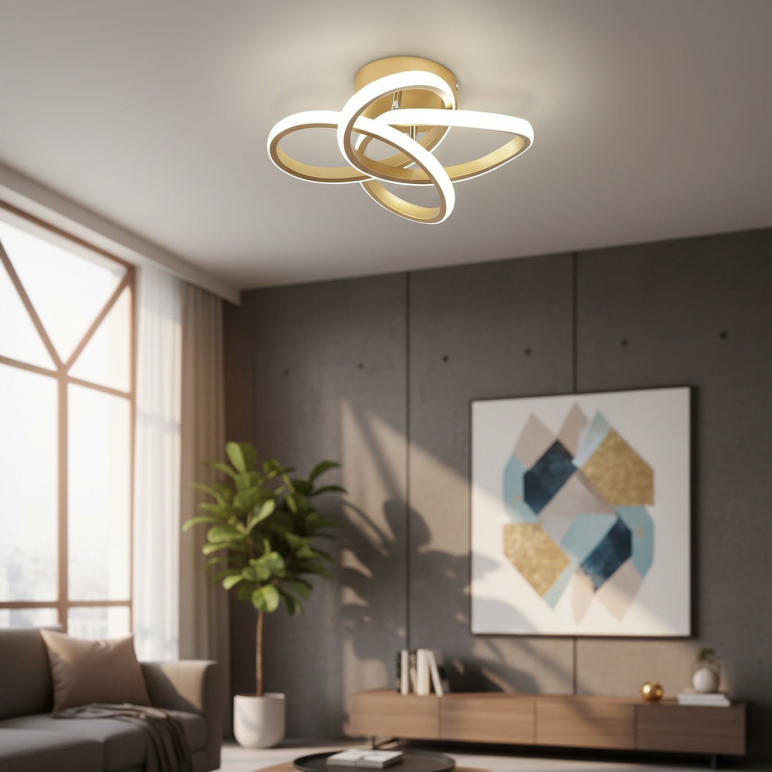 Minimalistische LED-Deckenleuchte, geeignet für verschiedene Wohnbereiche