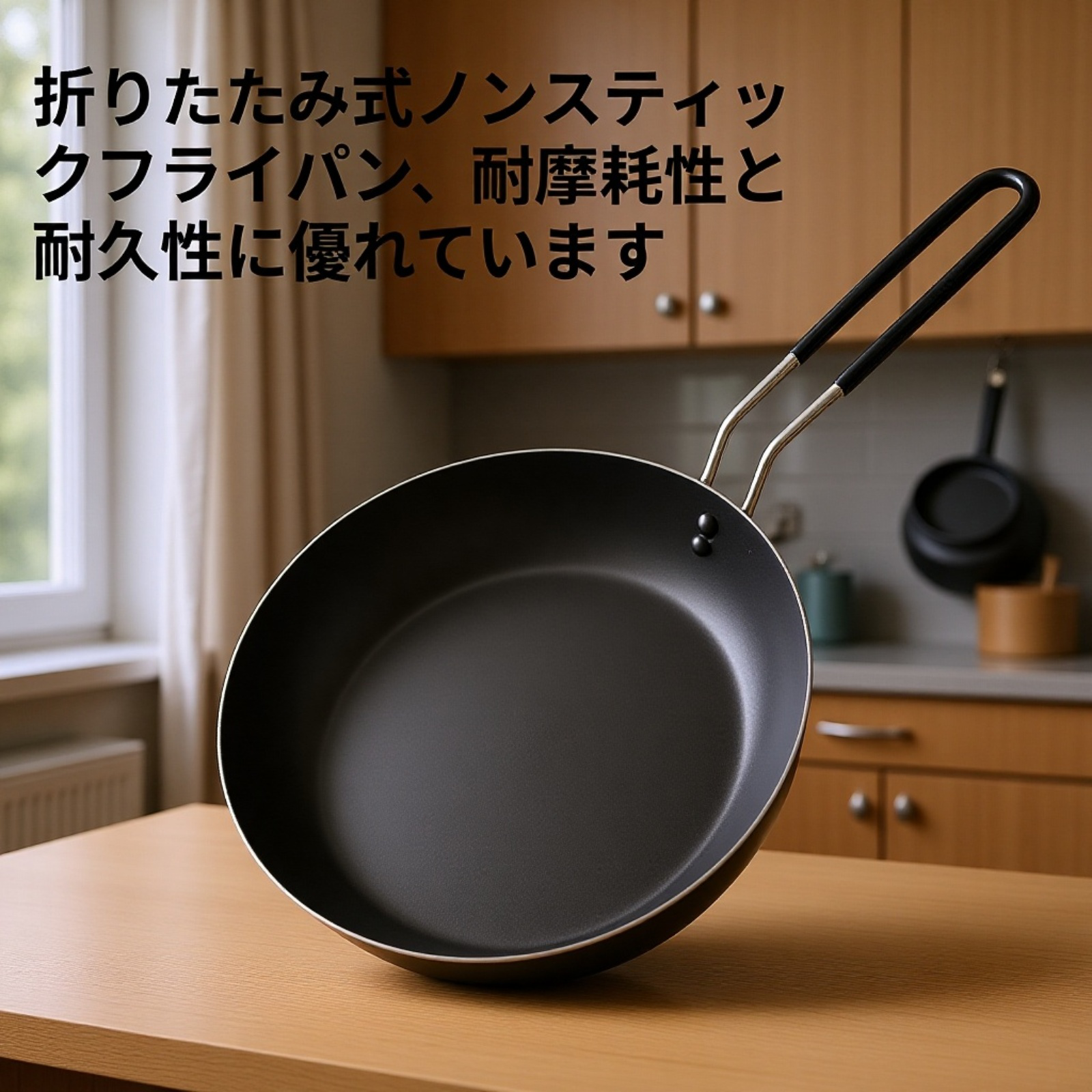 折りたたみ式携帯用ノンスティックフライパン