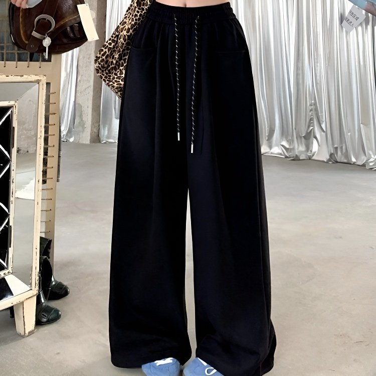 Jogging femme à taille élastique, tendance urbaine