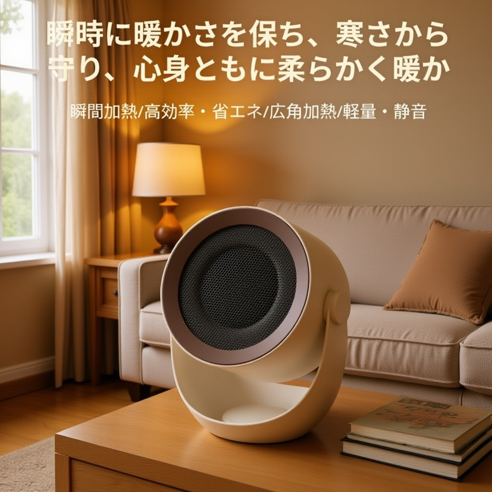 小型省エネデスクトップヒーター 静音設計 オフィス・家庭兼用