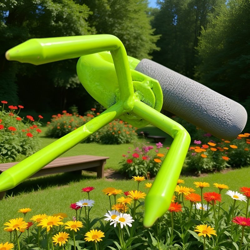 畑で使うスチールフォークのアップ