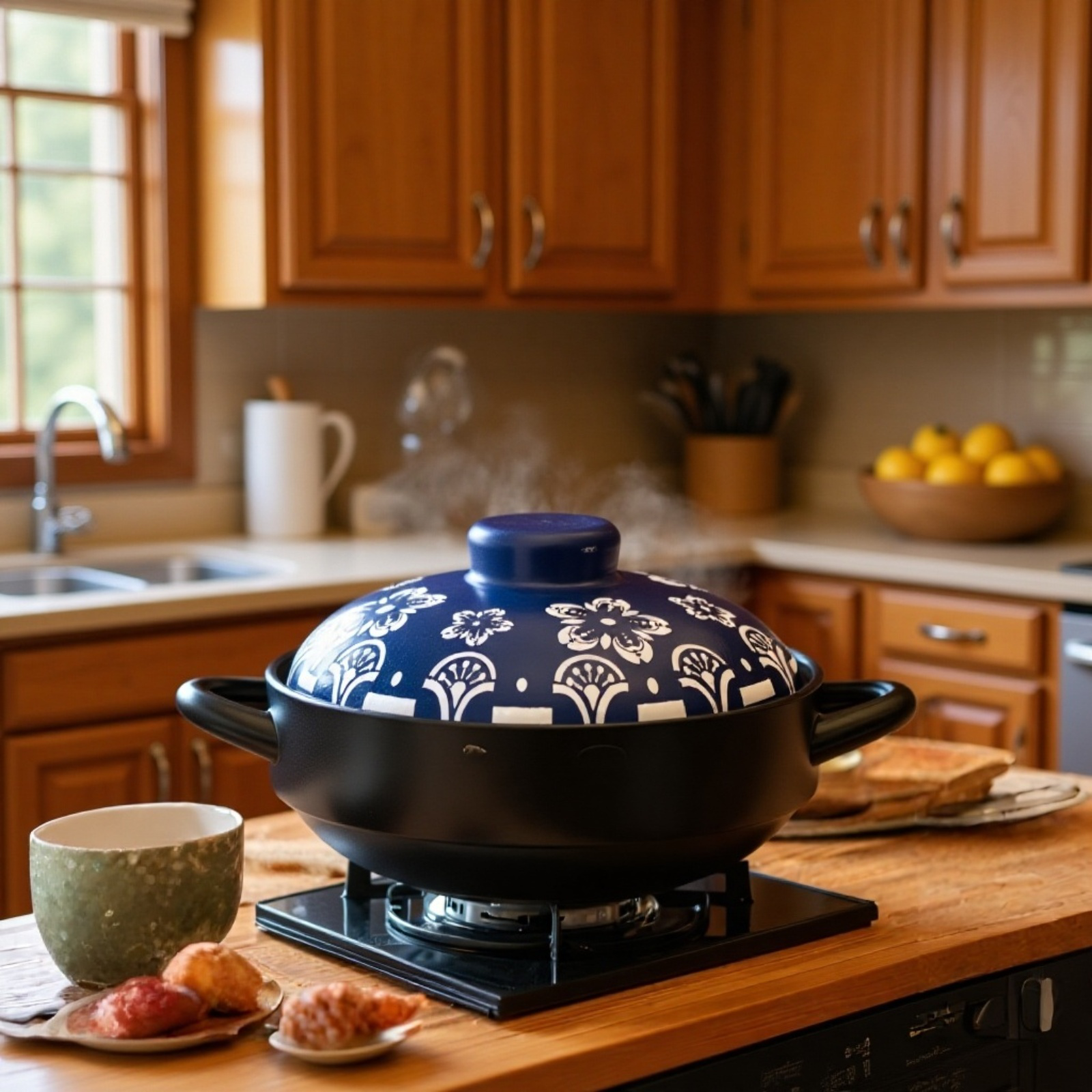 Olla de barro resistente al calor y frío, tamaños 8 y 9, apta para todo tipo de estufa