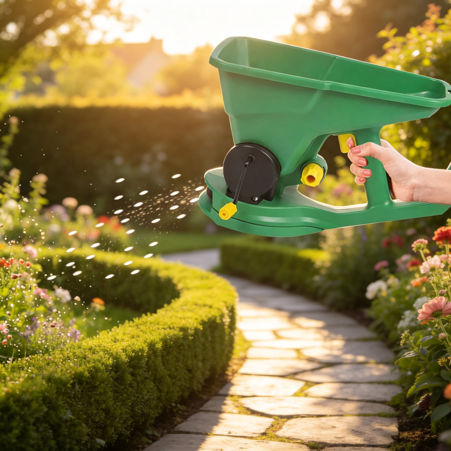 Multifunktionales Gartensaatgerät für Sojabohnen im Einsatz