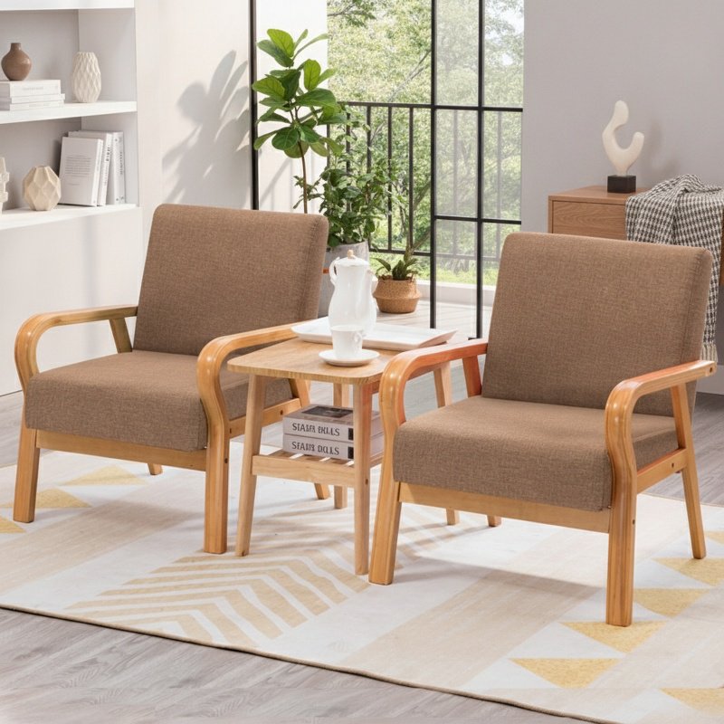 Petit canapé fauteuil style simple, canapé double pour salon de location