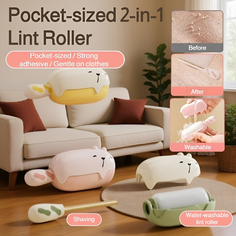 Dual-purpose Lint Roller - Lying Bear Style 