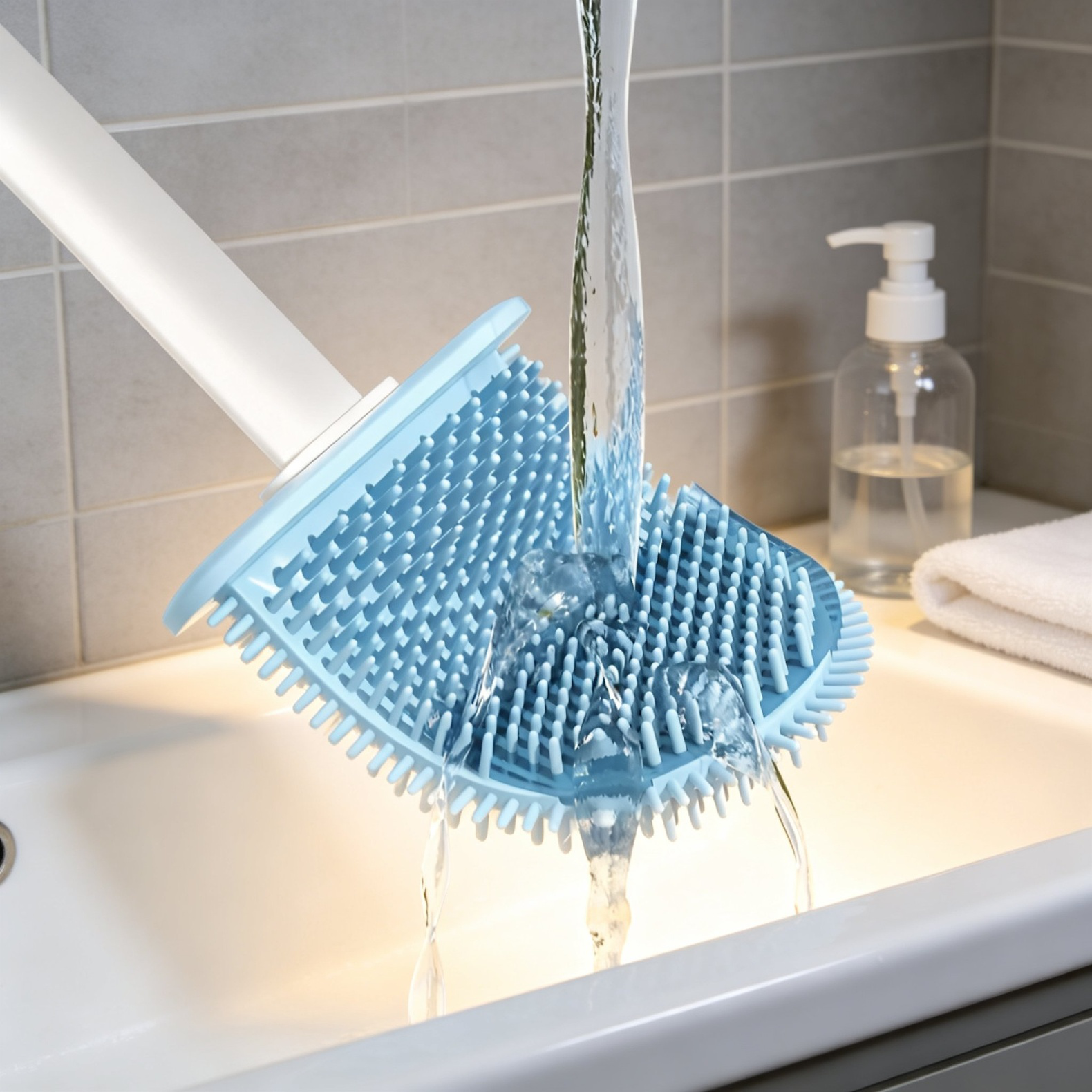 Portacepillo de baño de silicona para pared, fácil instalación sin perforaciones