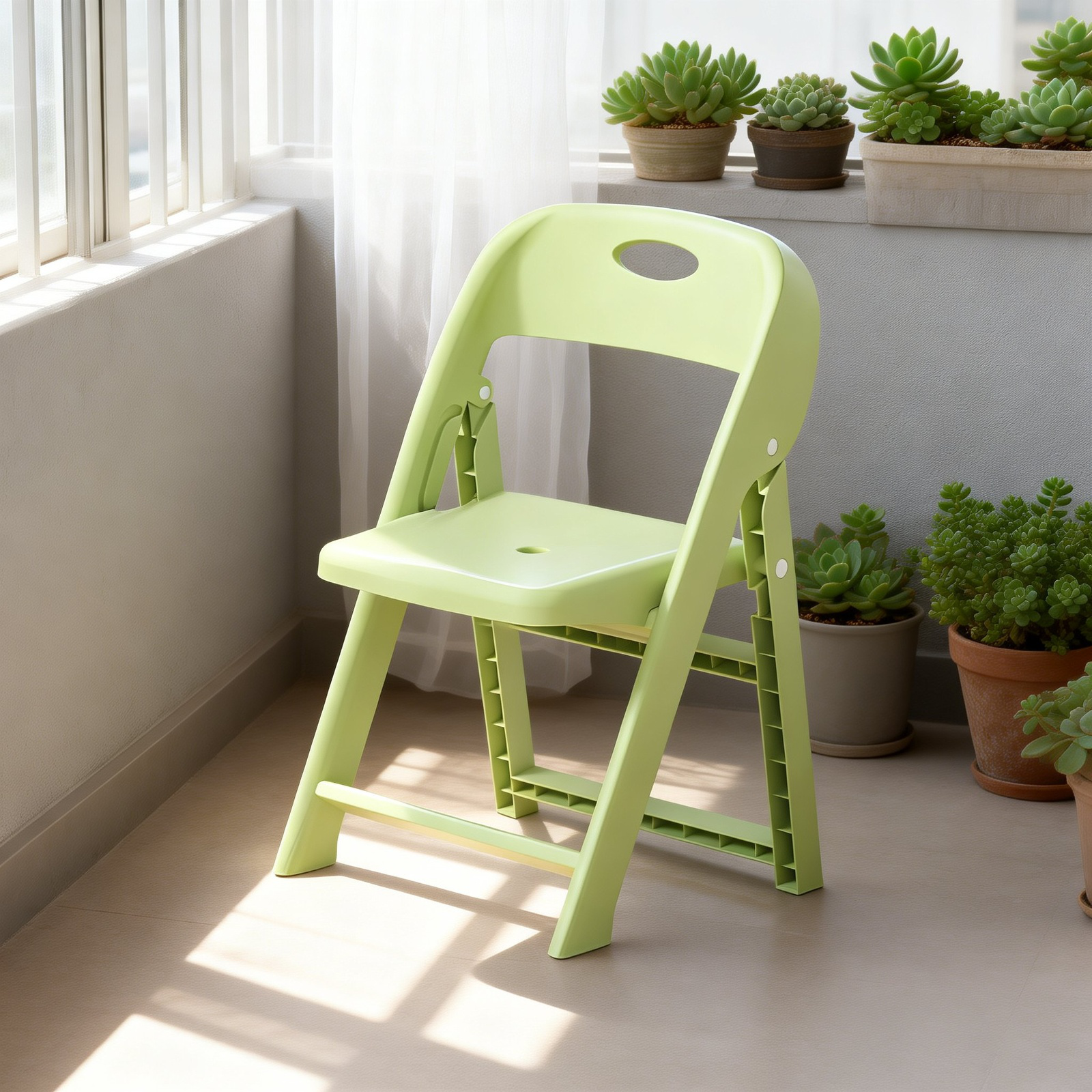 幼稚園用キャラクター折りたたみ椅子 厚手で持ち運びやすいプラスチック小椅子