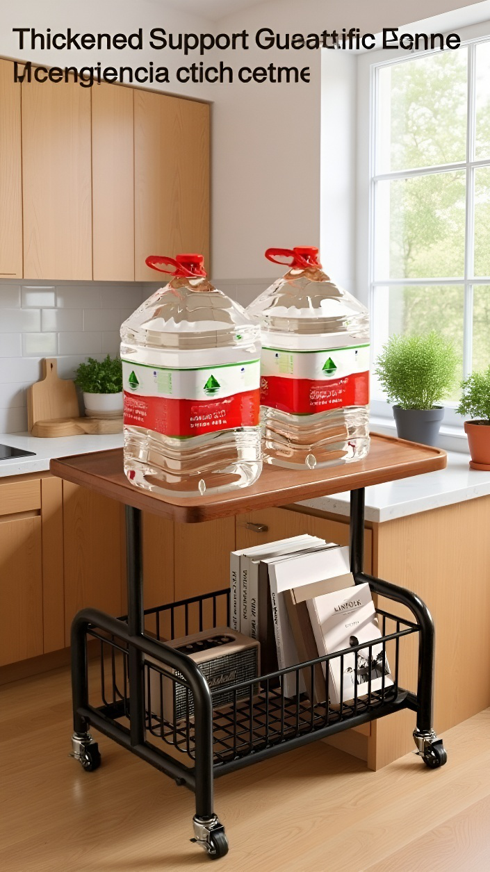 Moderní knihovna se zásuvkami a kolečky