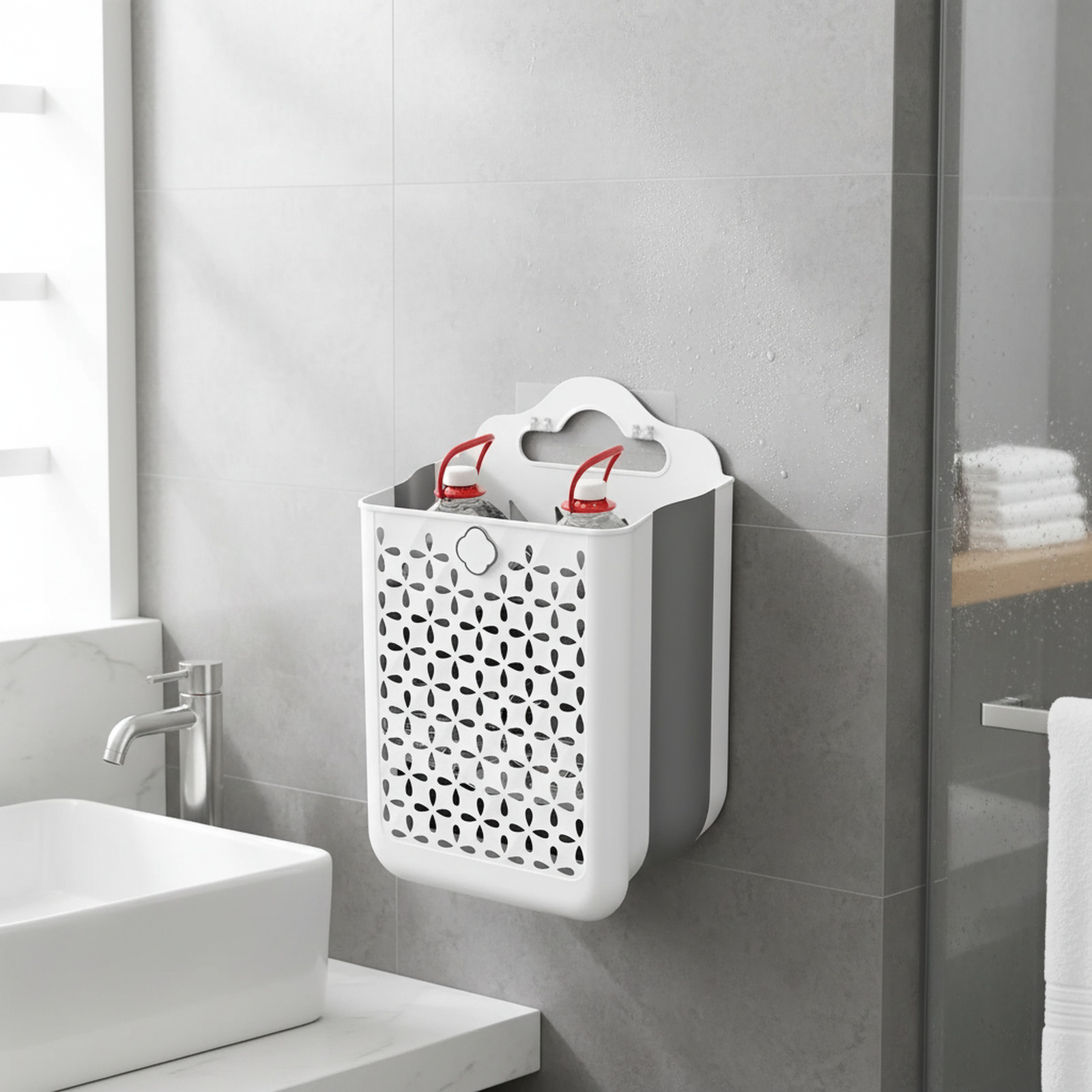 Panier à linge mural pliable