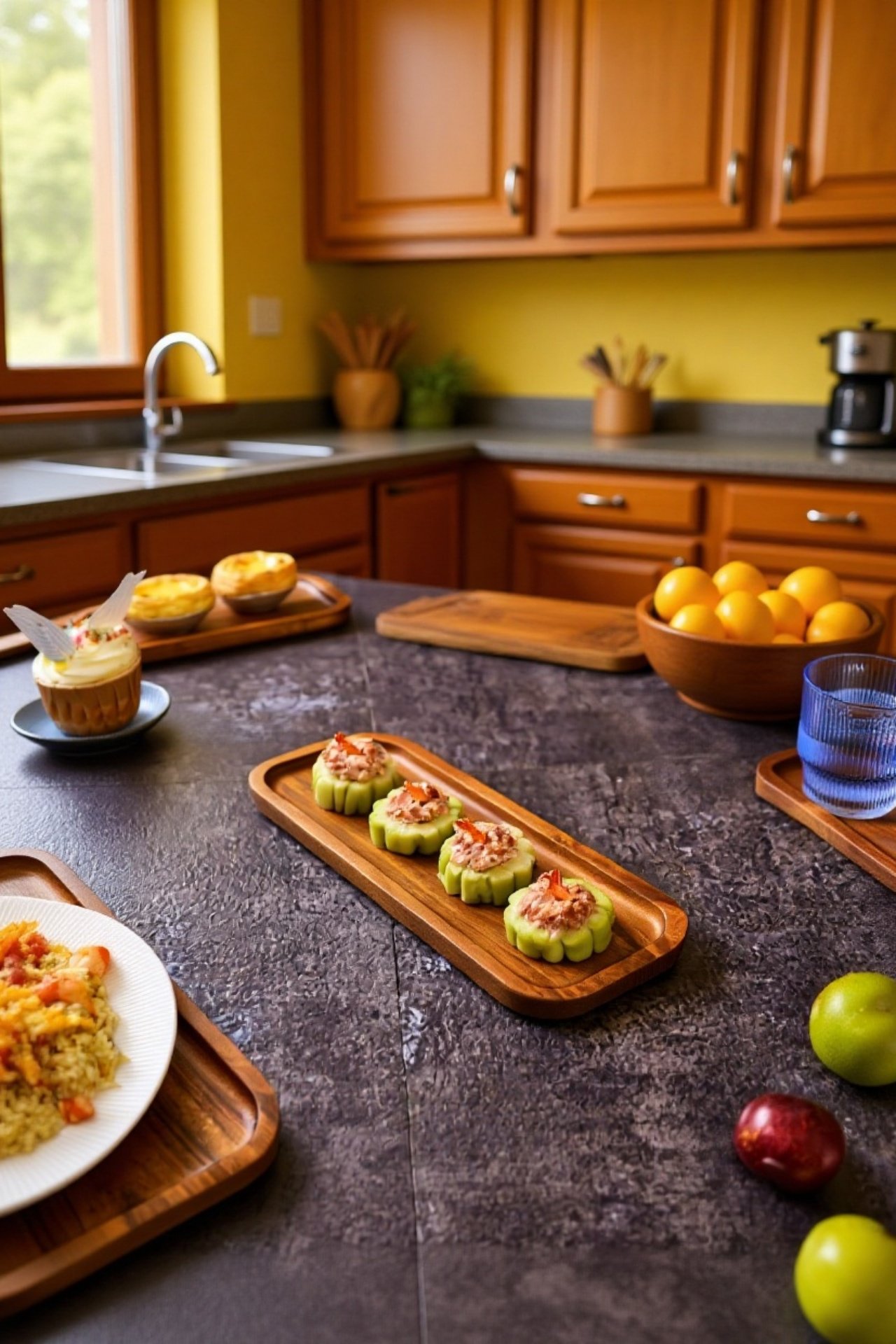 가정용 직사각형 트레이 활용 예시