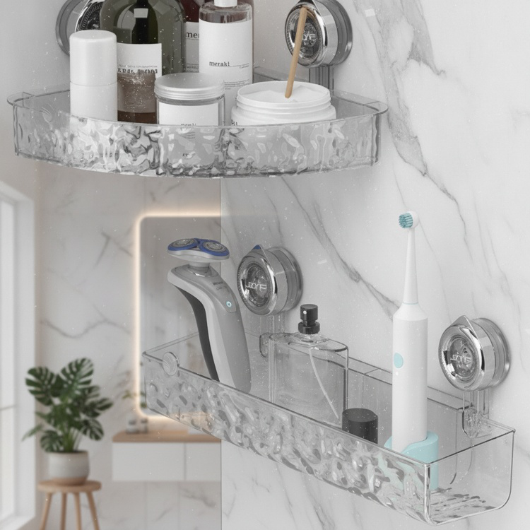 Ripple Suction Cup Shelf