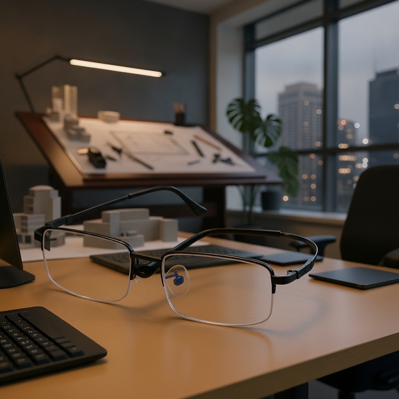 Lightweight blue light blocking glasses for computer use